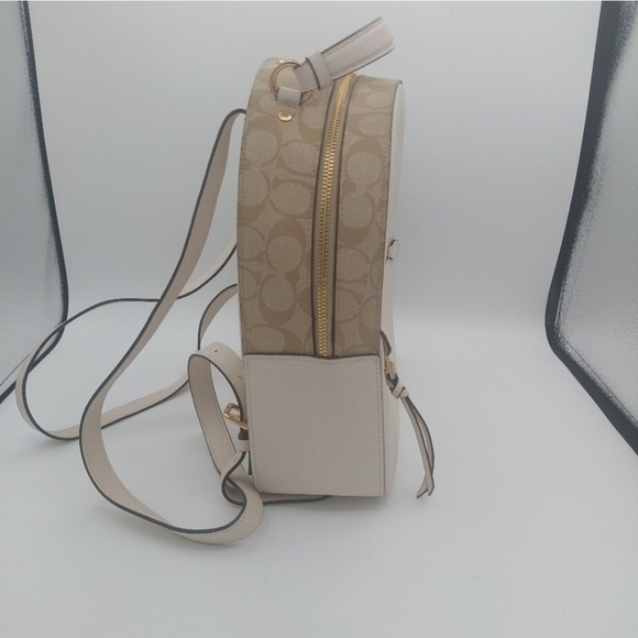 Coach Jordyn Backpack, Small- 76622- Cream and Khaki, gold accents, NWOT